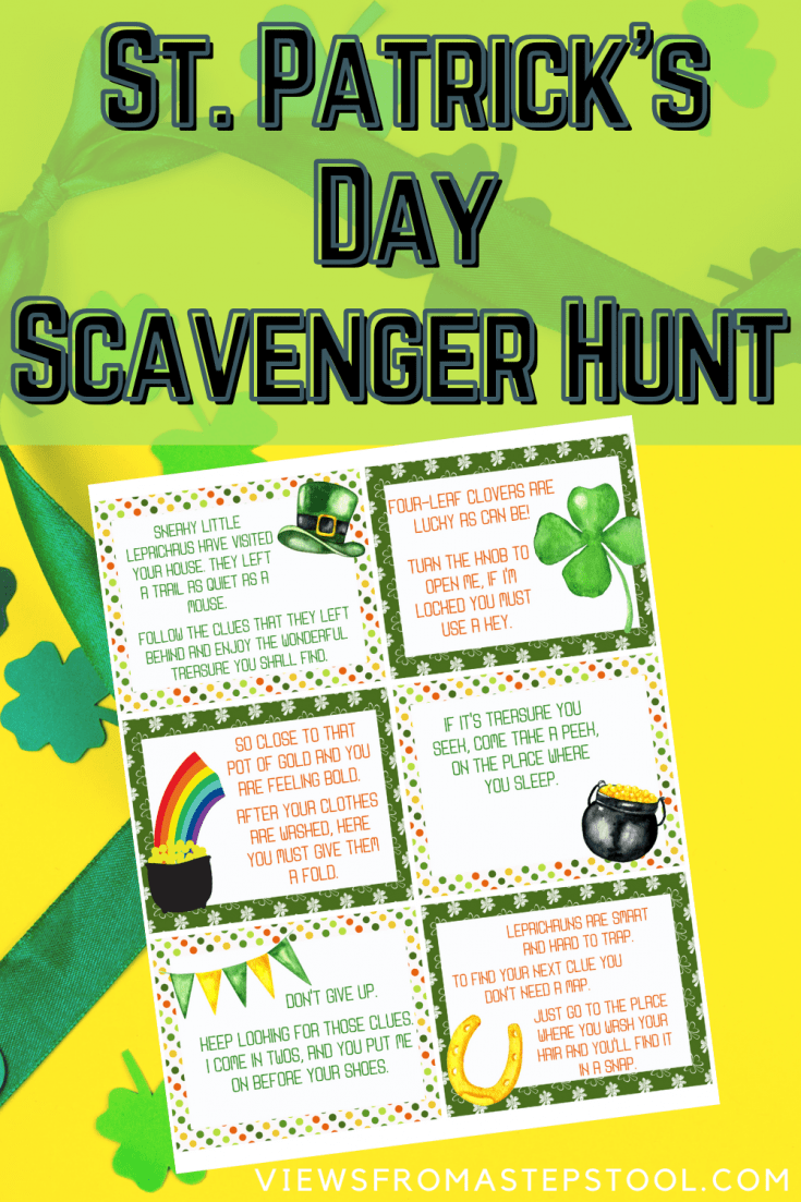 St. Patrick's Day Scavenger Hunt Printable - Views From a Step Stool