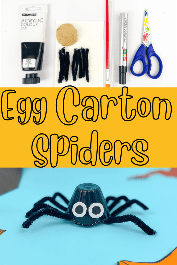 These egg carton spiders are such a great way to use the recycling as materials for a Halloween kids craft that is easy to make. 
