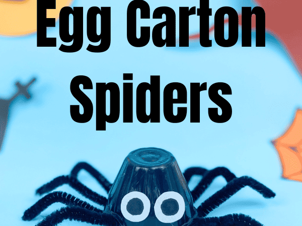 Egg Carton Spiders Halloween Craft