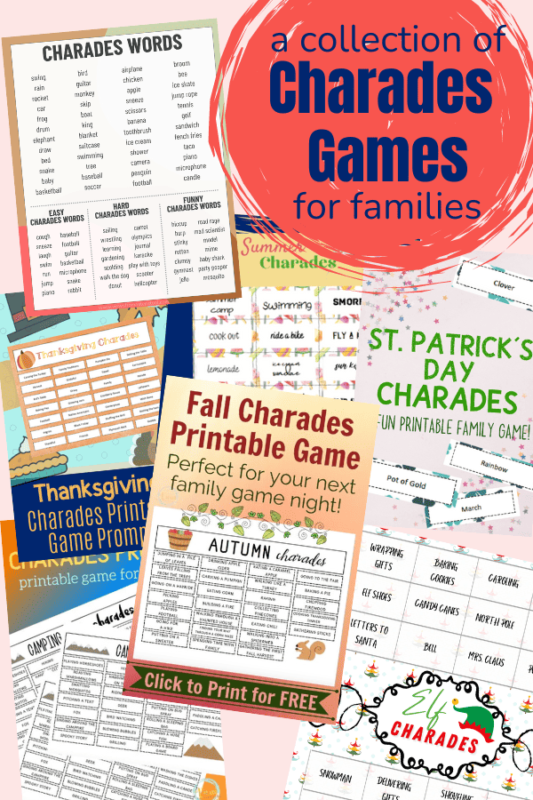 Charades is such a fun game to play with the family. Here are a handful of charades game ideas ideas to keep you playing all year round. 