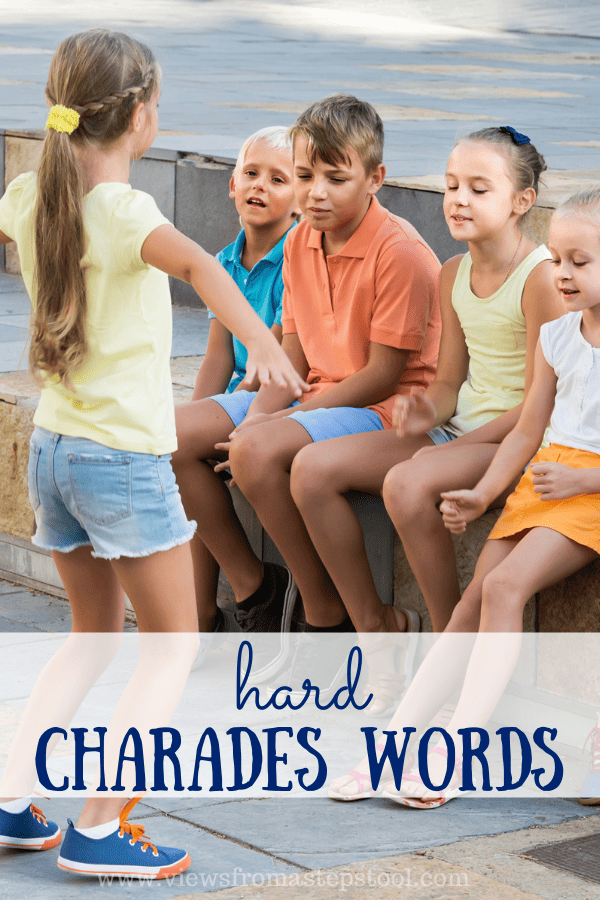 hard charades words for kids