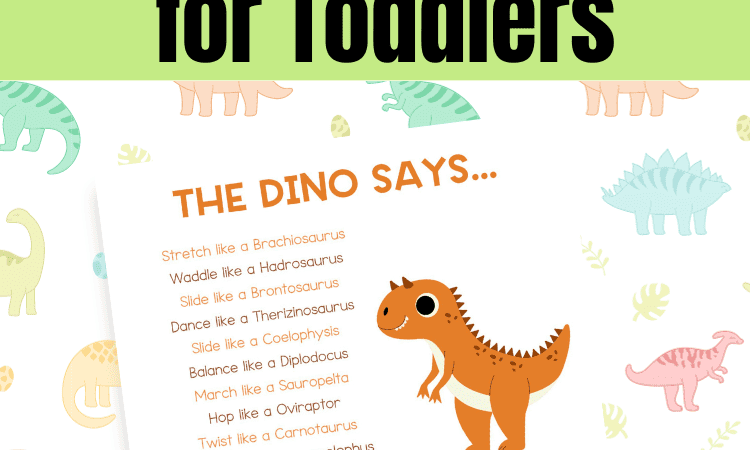 Printable Dinosaur Game for Toddlers: The Dino Says