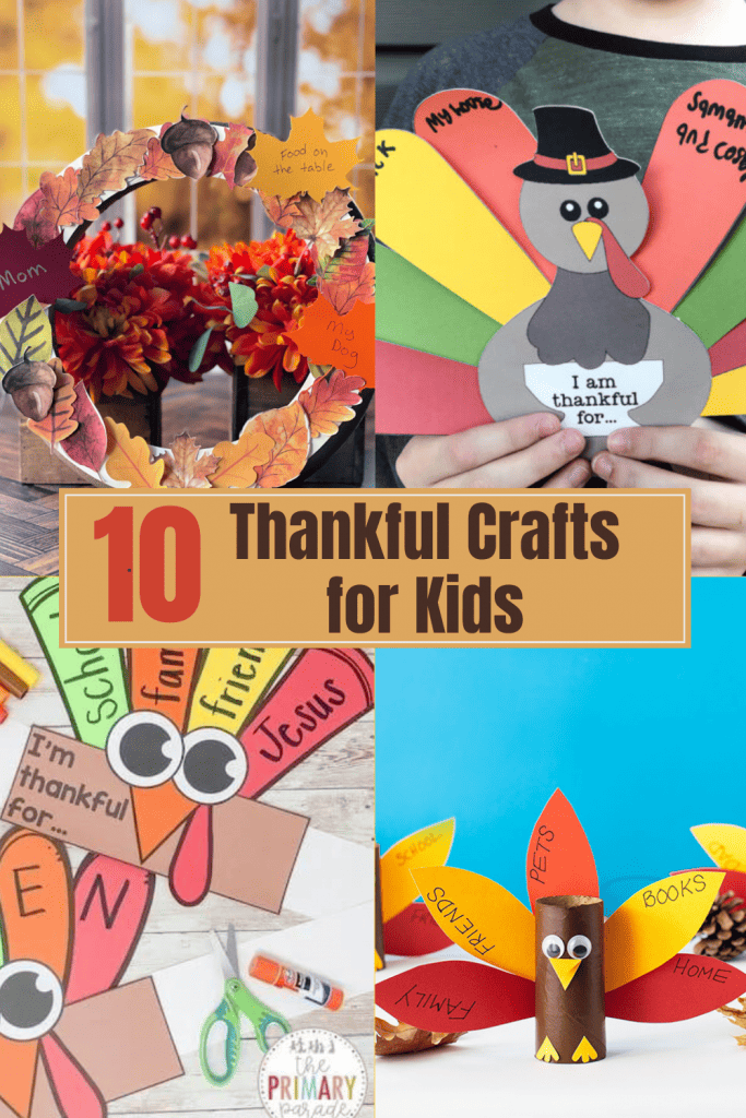 These thankful crafts for kids will help instill an attitude of gratitude in kids while having fun and developing fine motor skills.