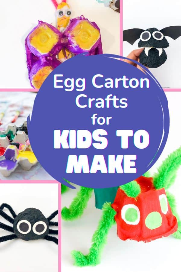 These crafts to make with egg cartons are fun for any time of year. Create animals, start a garden or make an art sculpture!