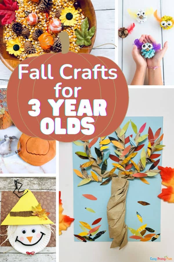 These fall crafts for 3 year olds will help children work on fine motor skills, color and shape recognition while igniting the senses. 