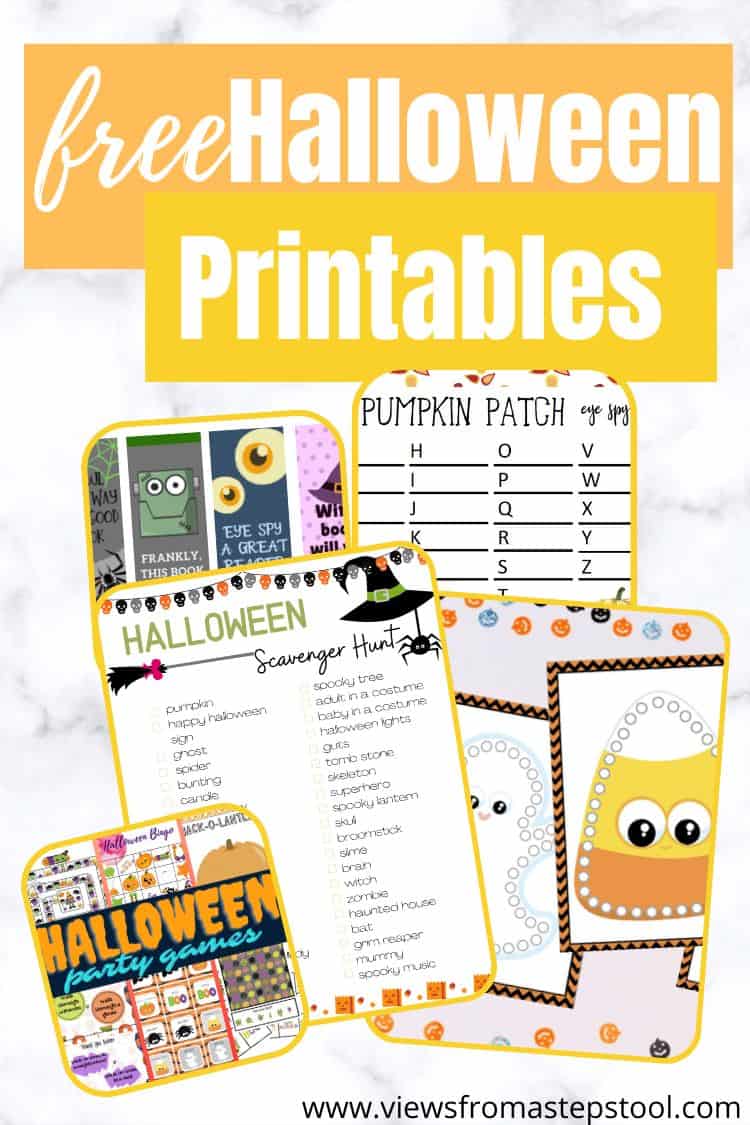 These free Halloween printables for kids include halloween board games, craft activities, cut and paste worksheets and more.