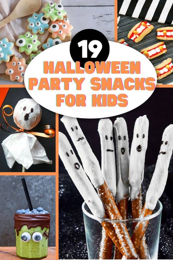 These Halloween party snacks are adorable and fun to make. Kids can be involved in the party planning by putting together these food crafts.