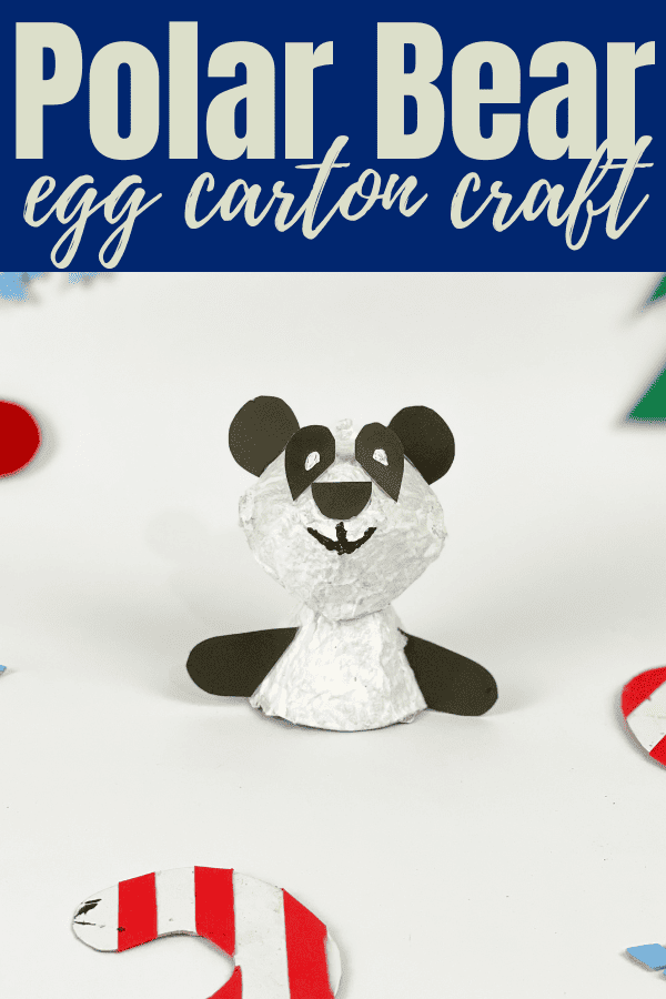 This polar bear egg carton craft is easy and fun for children of all ages to make. This makes a great recyclable winter craft for kids!