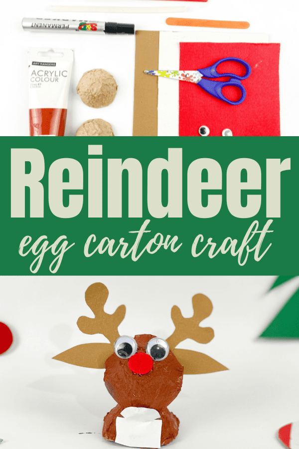 This reindeer egg carton craft combines two egg carton cups, some paint and some paper to make an adorable reindeer that kids will love. 