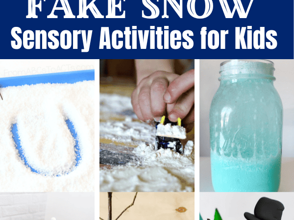 Fake Snow Sensory Activities for Kids