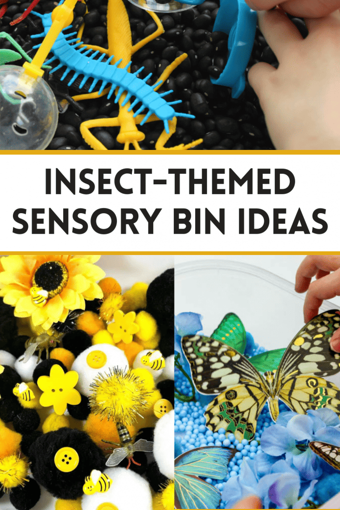 These 10 insect themed sensory bins are perfect to create and play with in the Spring. Kids will love this hands-on learning!